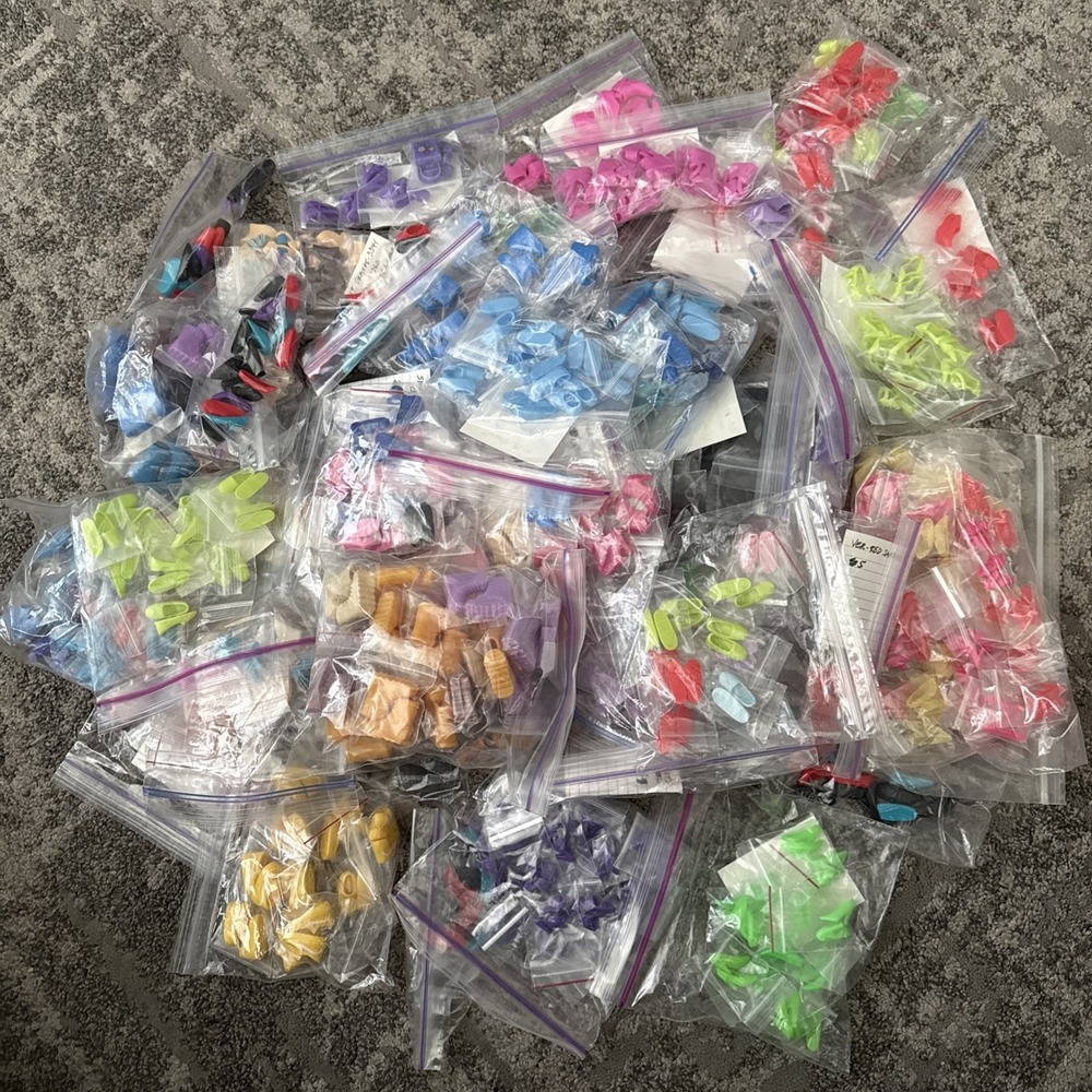 Huge Lot Barbie Doll Shoes Pumps Flats Hiking Boots 500 + Pairs Various Colors